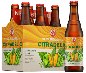 New Belgium Citradelic Tangerine IPA and Exotic Lime Ale 6 pk bottles