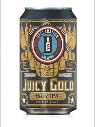 Declaration Brewing, Juicy Gold Hazy IPA, $9.49 6pk cans