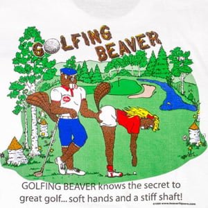 Golfing Beaver Tee