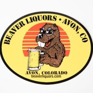 Beaver Liquors classic oval sticker