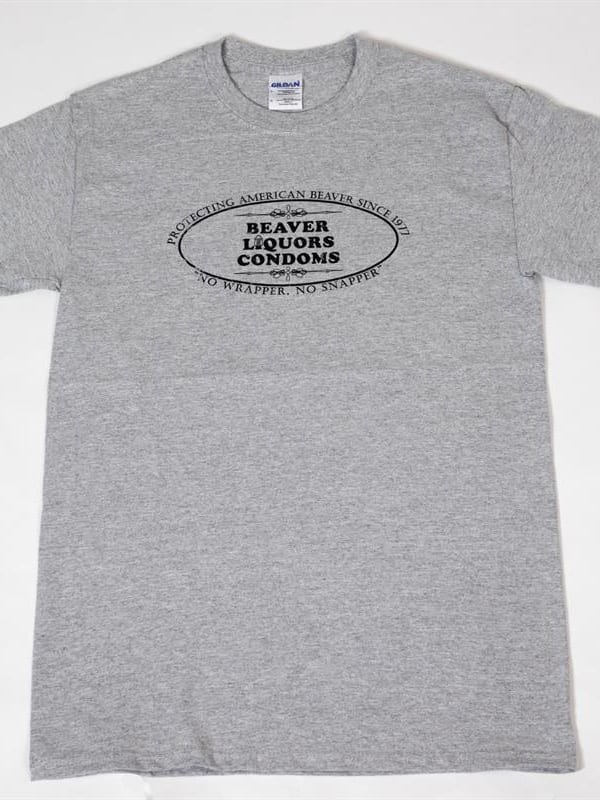 Beaver Liquors Condoms T-shirt