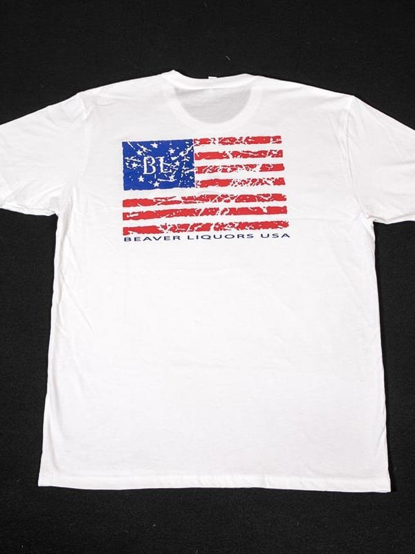 Beaver Liquors USA Flag T-shirt