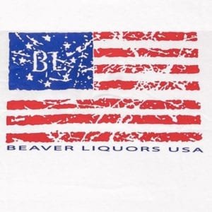 Beaver Liquors USA Flag T-shirt