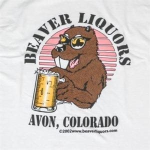 Retro Long Sleeved Beaver Liquors Tee Shirt